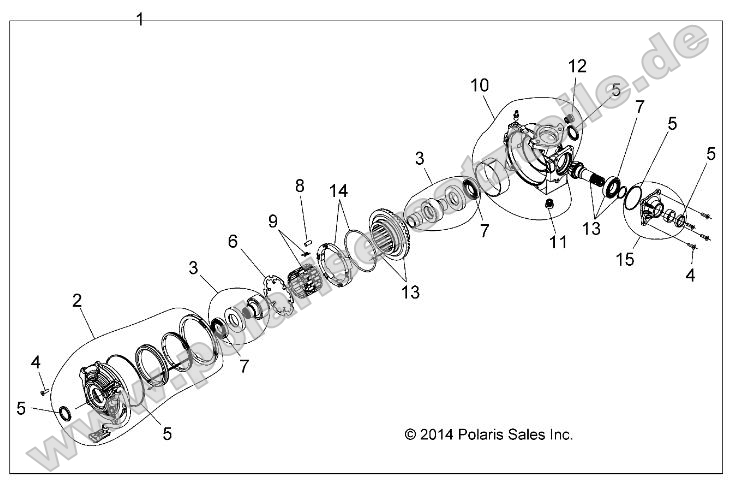 Drive Train, Front Gearcase Internals Drive Train, Front Gearcase Internals