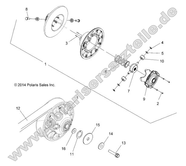 Drive Train, Secondary Clutch Drive Train, Secondary Clutch