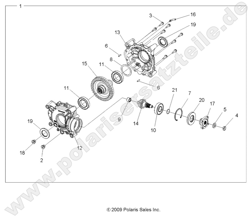 DRIVE TRAIN, REAR GEARCASE INTERNALS DRIVE TRAIN, REAR GEARCASE INTERNALS