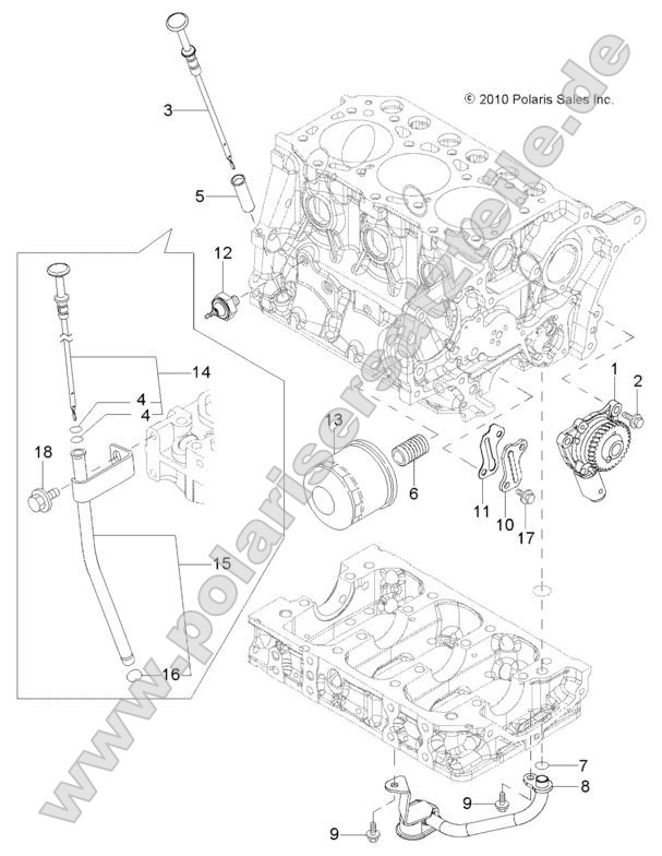 Engine, Oil System and Dipstick