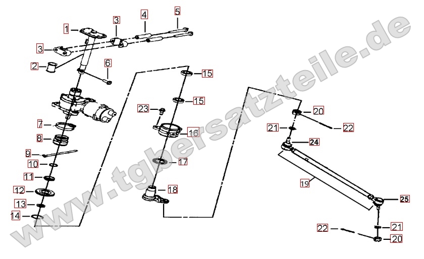 Lenksäule - Spurstange