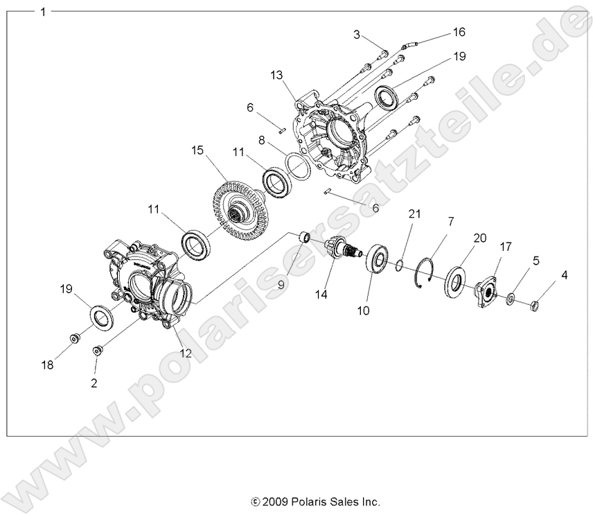 DRIVE TRAIN, REAR GEARCASE INTERNALS