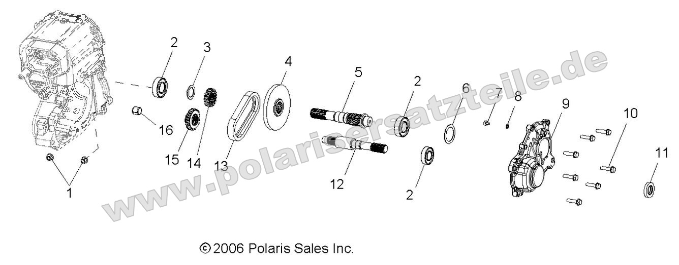 Drive Train, Main Gearcase Output Shaft
