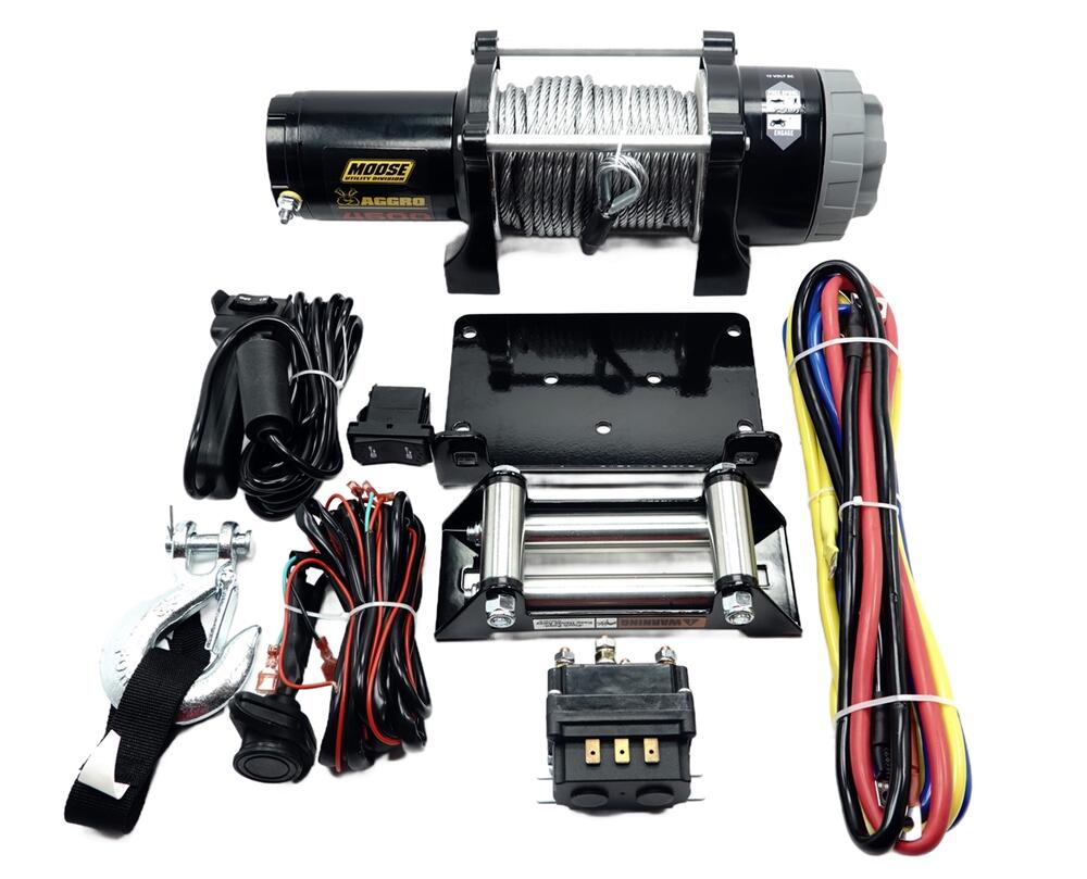 Moose Utility UTV Seilwinde AGGRO 4500 / 12V / 2041 kg - Stahlseil - 45050787 Moose Utility UTV Seilwinde AGGRO 4500 / 12V / 2041 kg - Stahlseil - 45050787