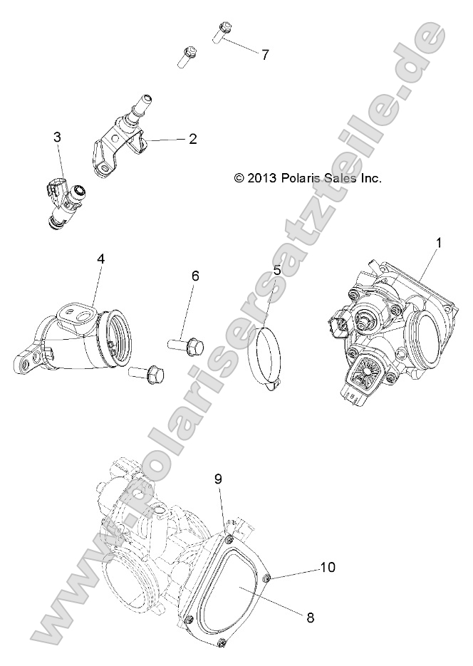 Engine, Throttle Body and Fuel Rail