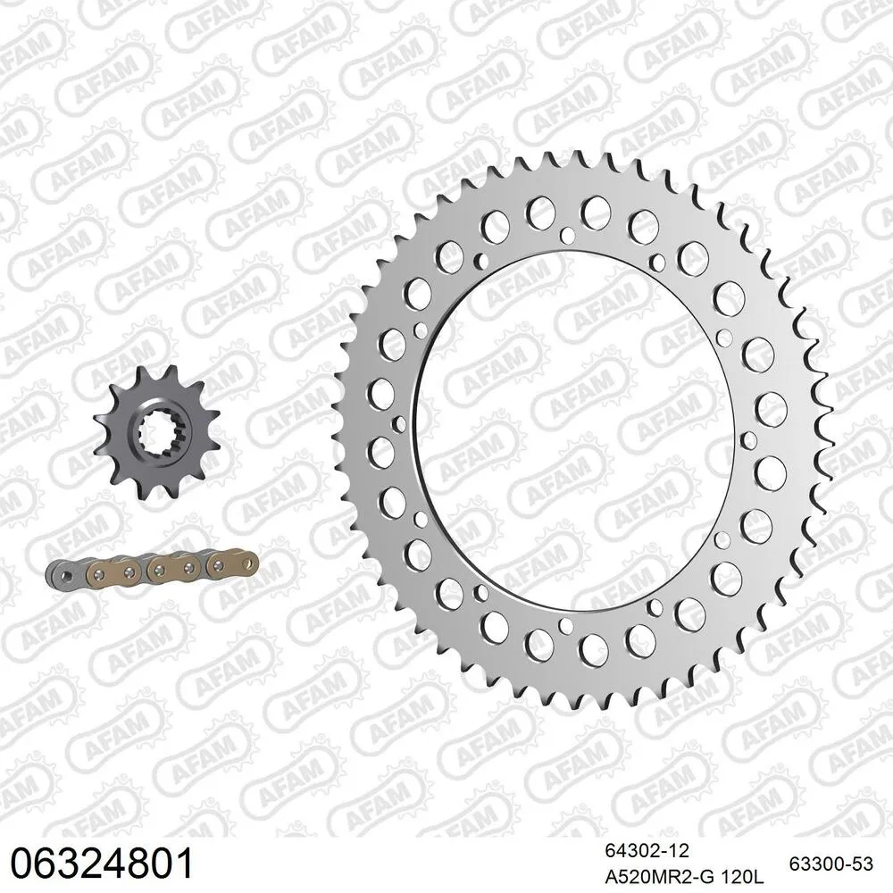 06324801 AFAM Kettensatz Aluminium 520 MR2-G 12x53 - Husqvarna CR 240 1984 - 06324801