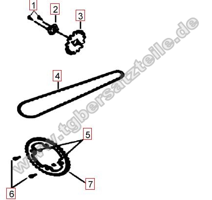 Kettenrad - Kette - Ritzel