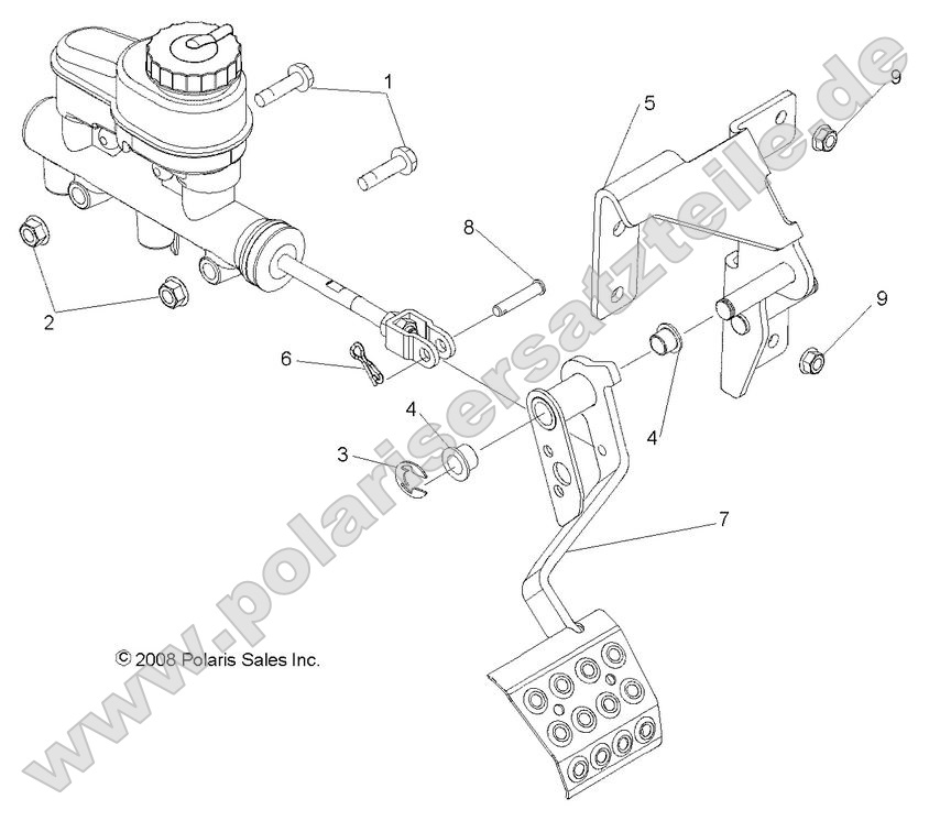 Brakes, Pedal and Master Cylinder Mounting