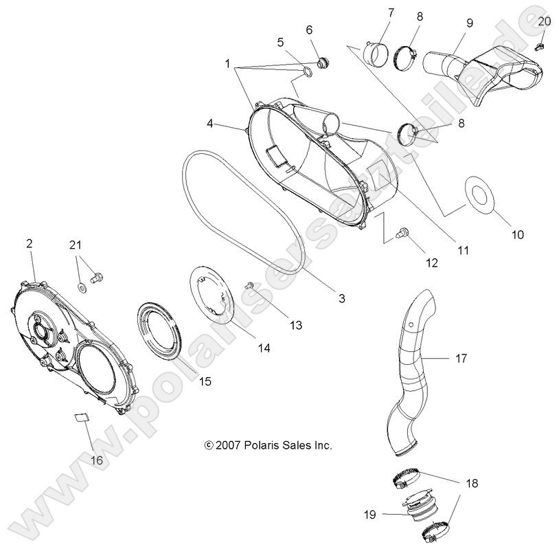BODY, CLUTCH COVER and DUCTING BODY, CLUTCH COVER and DUCTING