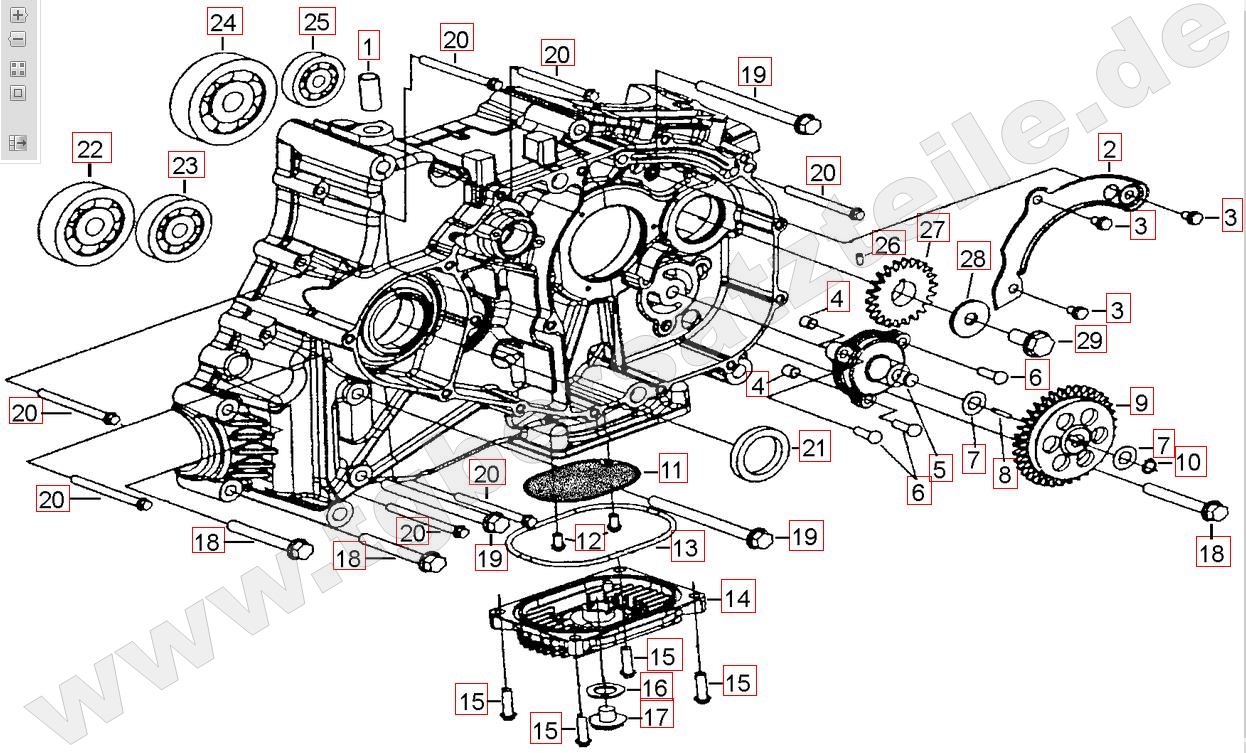 Motorgehäuse rechts
