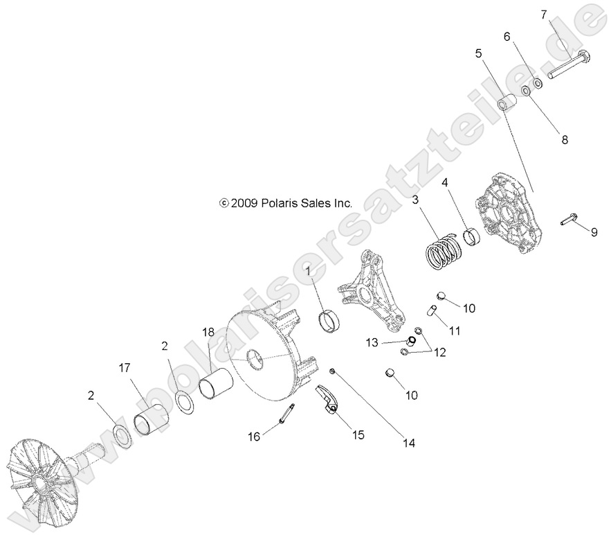 DRIVE TRAIN, PRIMARY CLUTCH (Built 11/12/10 and Before) DRIVE TRAIN, PRIMARY CLUTCH (Built 11/12/10 and Before)