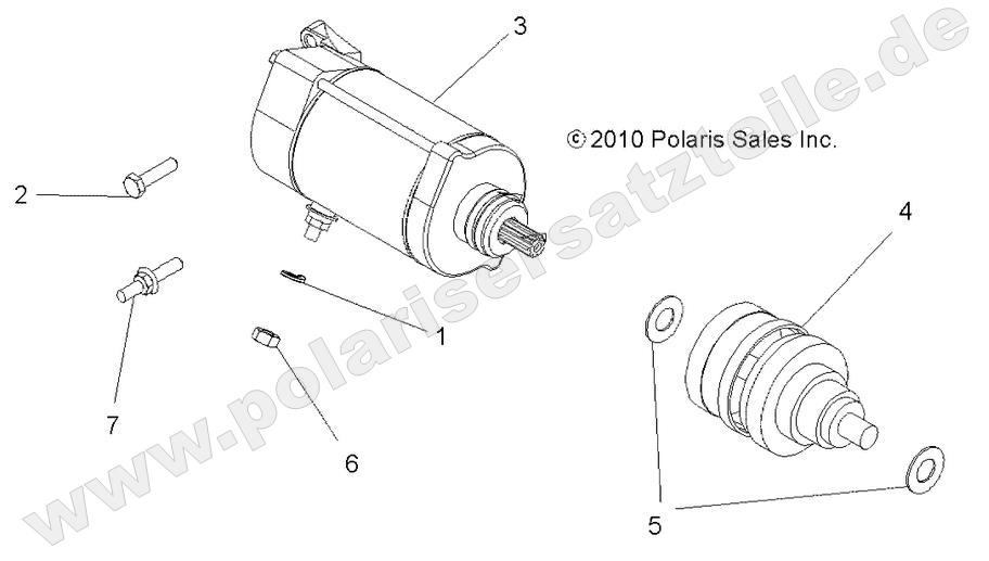 ENGINE, STARTING MOTOR