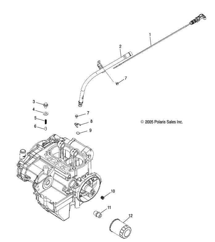 ENGINE, OIL FILTER AND DIPSTICK