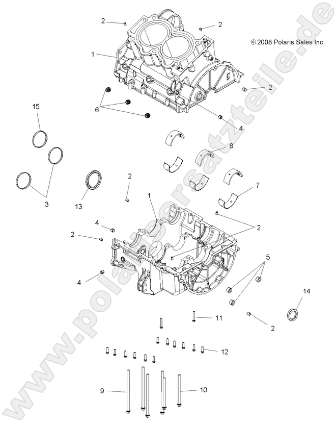 ENGINE, CRANKCASE ENGINE, CRANKCASE