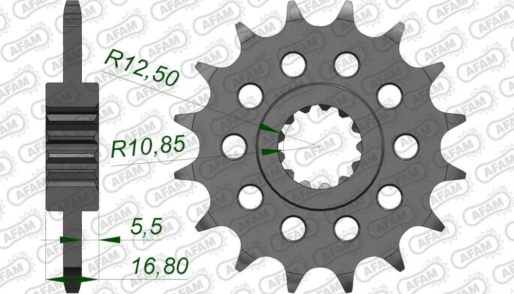 AFAM Kettensatz Stahl 520 XMR3 17x38 - Honda ADV 750 X-ADV DCT 2017-22