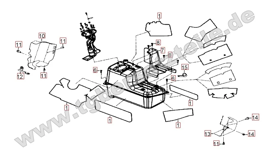 Hitzeschutz für Benzintank Hitzeschutz für Benzintank
