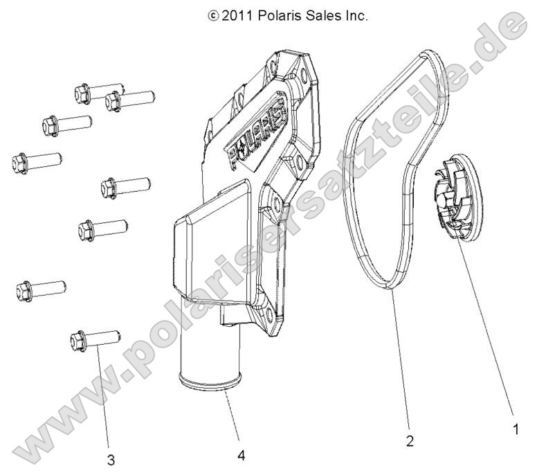 Engine, Waterpump Impeller and Cover