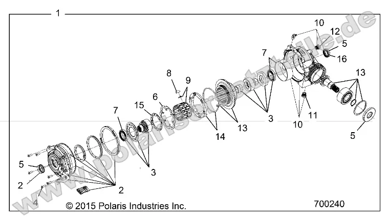 Drive Train, Front Gearcase Internals (from 1/5/16) Drive Train, Front Gearcase Internals (from 1/5/16)