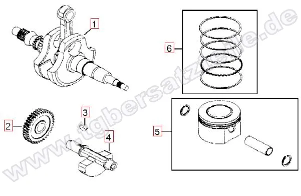 Kurbelwelle-Kolben Kurbelwelle-Kolben