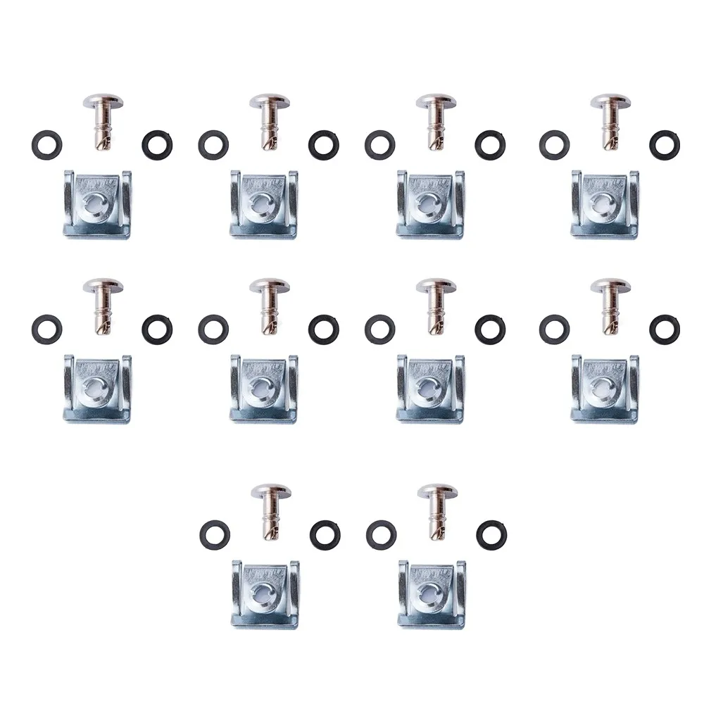 TMP Racing Verkleidung Schnellverschluss mit großen Schraubenkopf Set silber zum Stecken - 10 Stück