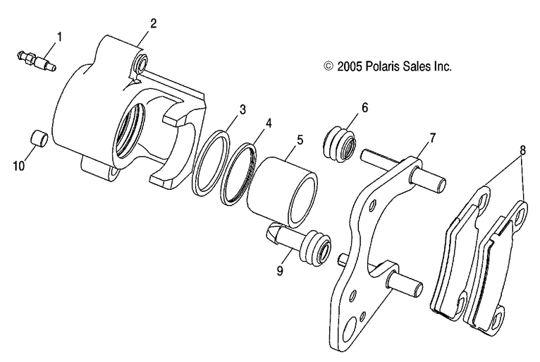 Brake Caliper, Front Brake Caliper, Front