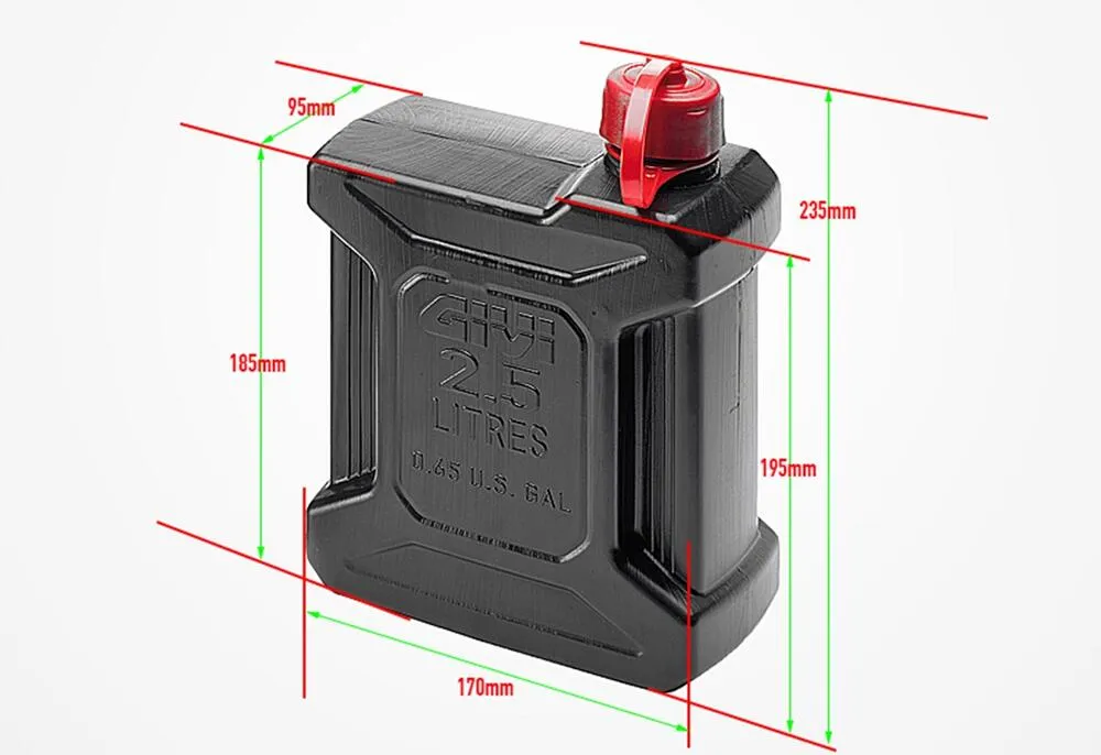 Givi Ersatzkanister TAN01 für Benzin / Öl / Wasser - 2.5 Liter