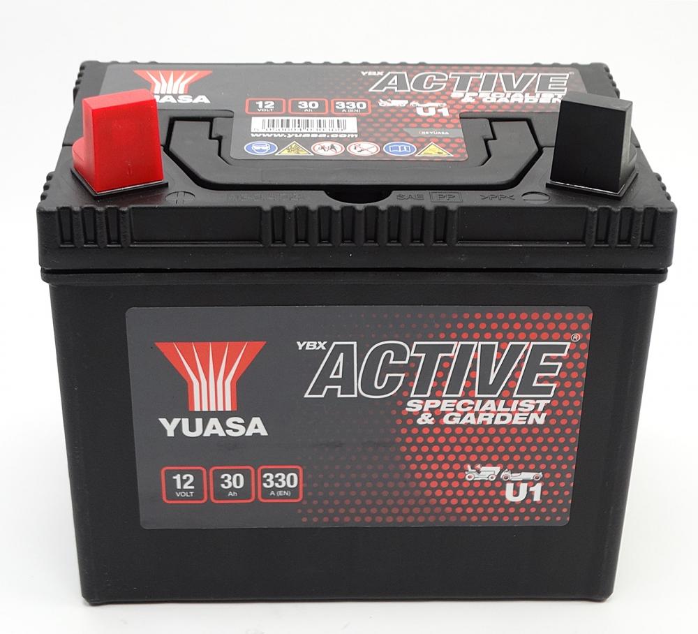 Yuasa YBX U1 Gartengeräte - Rasenmäher Batterie 12V 30AH