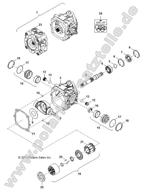 Hydraulics, Pump, Main Housing