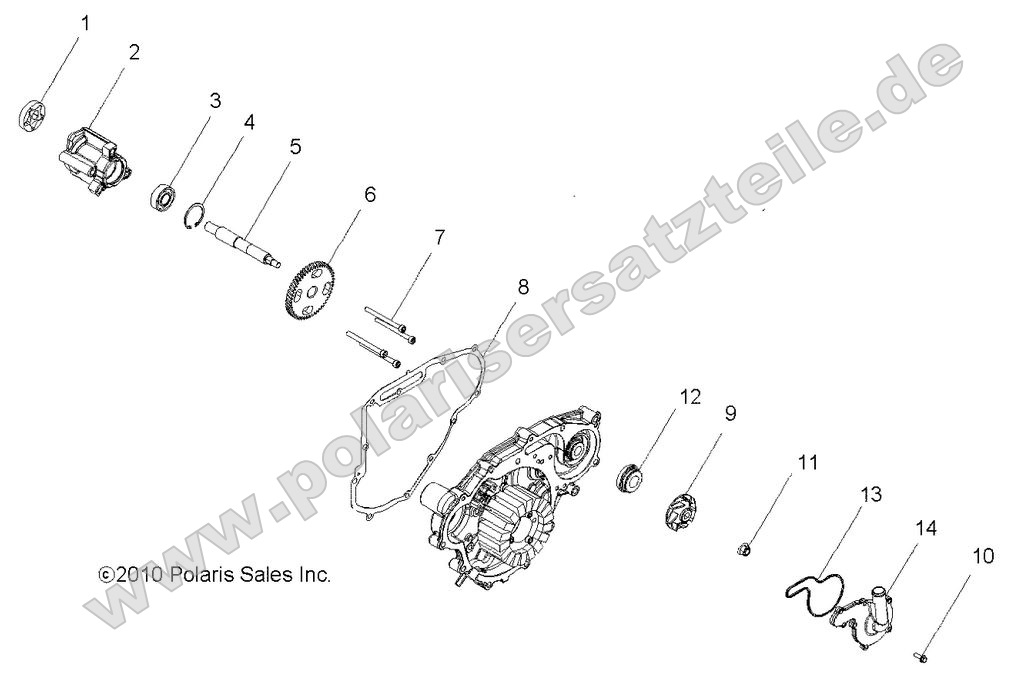 Engine, Oil Pump and Water Pump