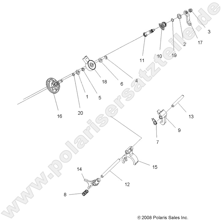 DRIVE TRAIN, MAIN GEARCASE SHIFT FORKS DRIVE TRAIN, MAIN GEARCASE SHIFT FORKS