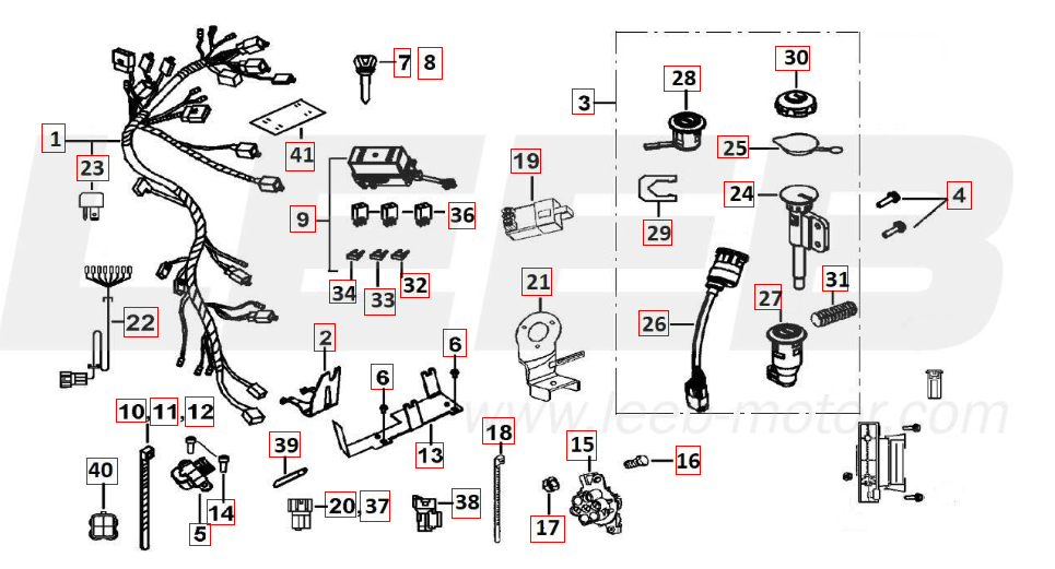 Kabelbaum - Schlosssatz