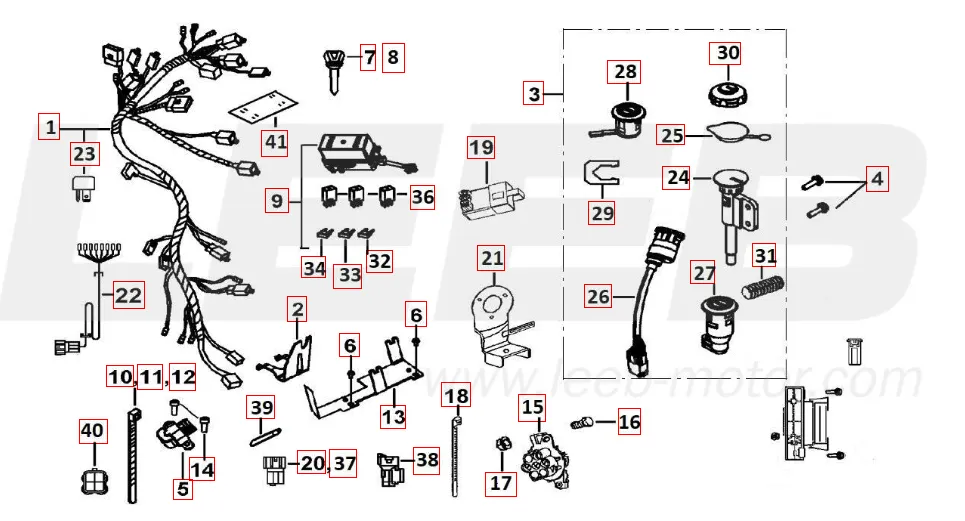 Kabelbaum - Schlosssatz Kabelbaum - Schlosssatz