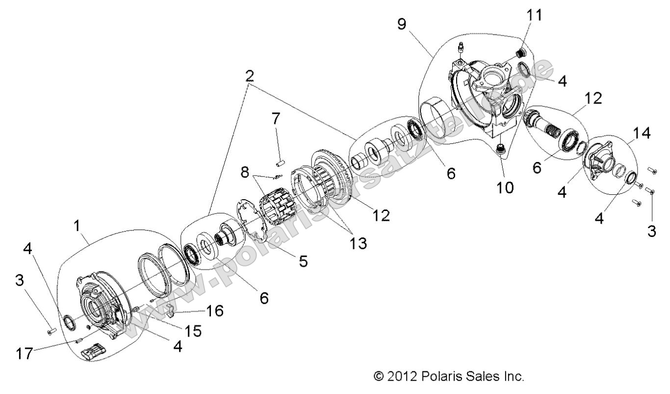 Drive Train, Front Gearcase Internals Drive Train, Front Gearcase Internals