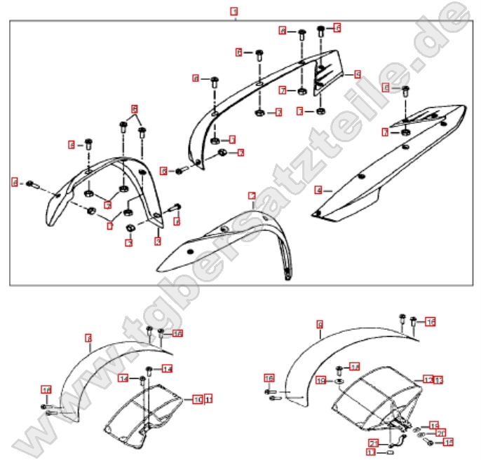Kotflügelverbreiterung - Kotflügel vo. und hi.