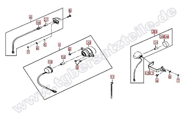 Rücklicht-Blinker hinten Rücklicht-Blinker hinten