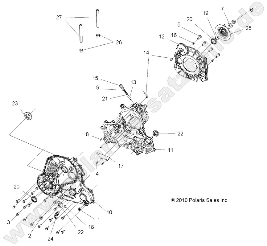 DRIVE TRAIN, MAIN GEARCASE (Built 3/01/11 and Before)