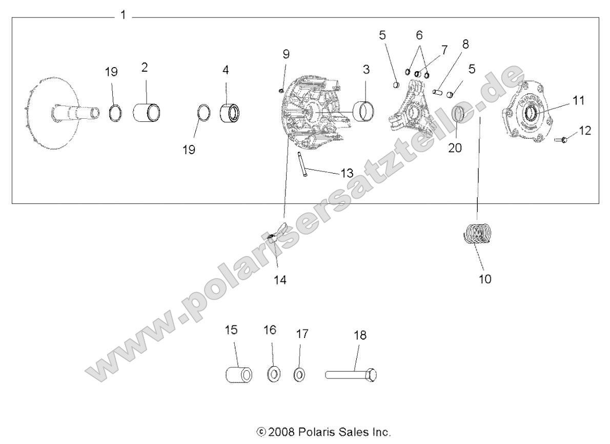 Drive Train, Primary Clutch (A17SVA95N2)