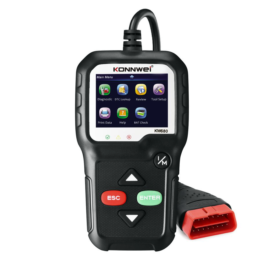 Konnwei KW680 OBD2 Scanner Fehlercode Diagnosegerät - Auto / Motorrad / Roller