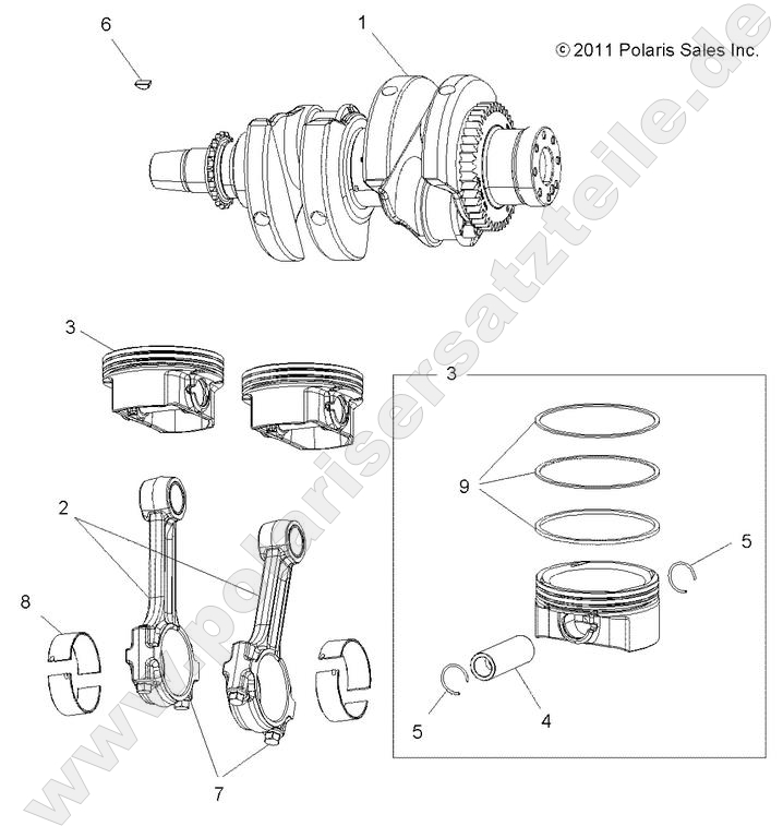 ENGINE, CRANKSHAFT and PISTON ENGINE, CRANKSHAFT and PISTON