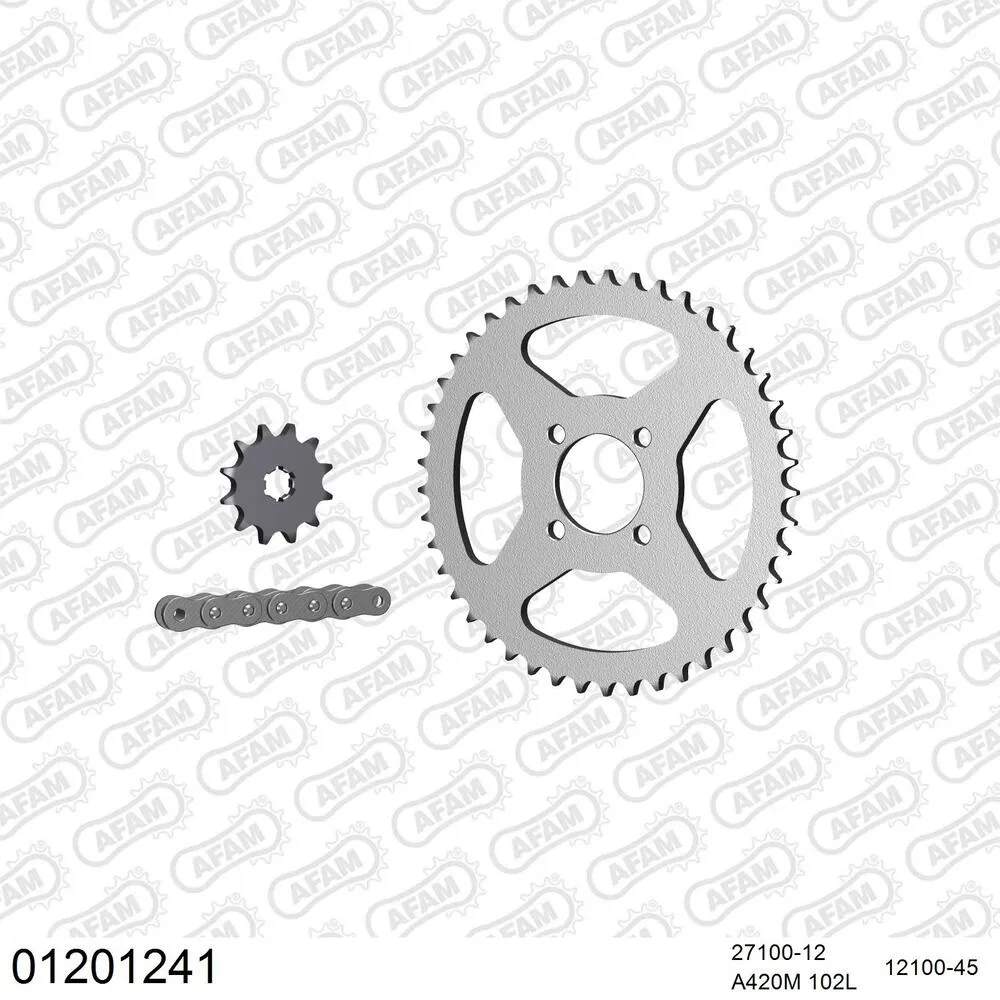 AFAM Kettensatz Stahl 420 M 12x45 - Yamaha YSR 50 T 1987 - 01201241