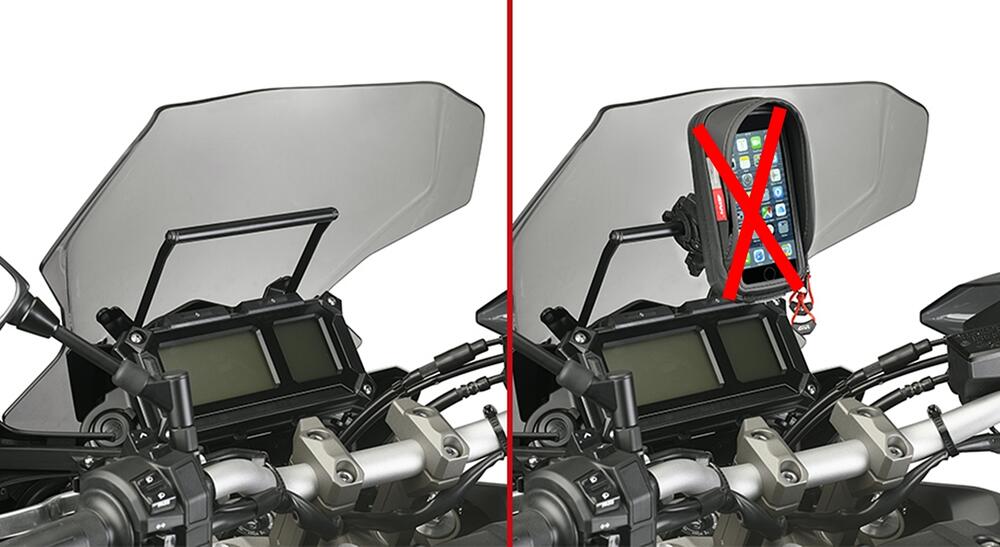 Givi-Querstange-fuer-Smartphone-Navihalterung-am-Windschild-Yamaha-MT-09-Tracer-2015-17-FB2122-2