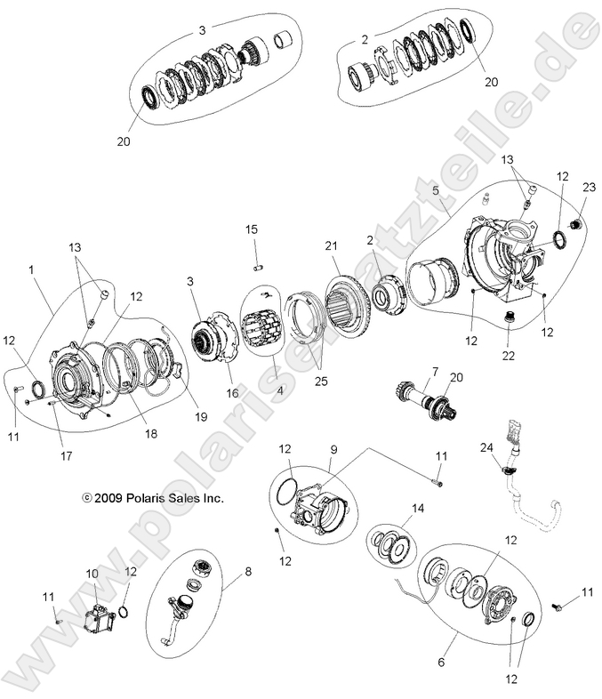 DRIVE TRAIN, FRONT GEARCASE INTERNALS