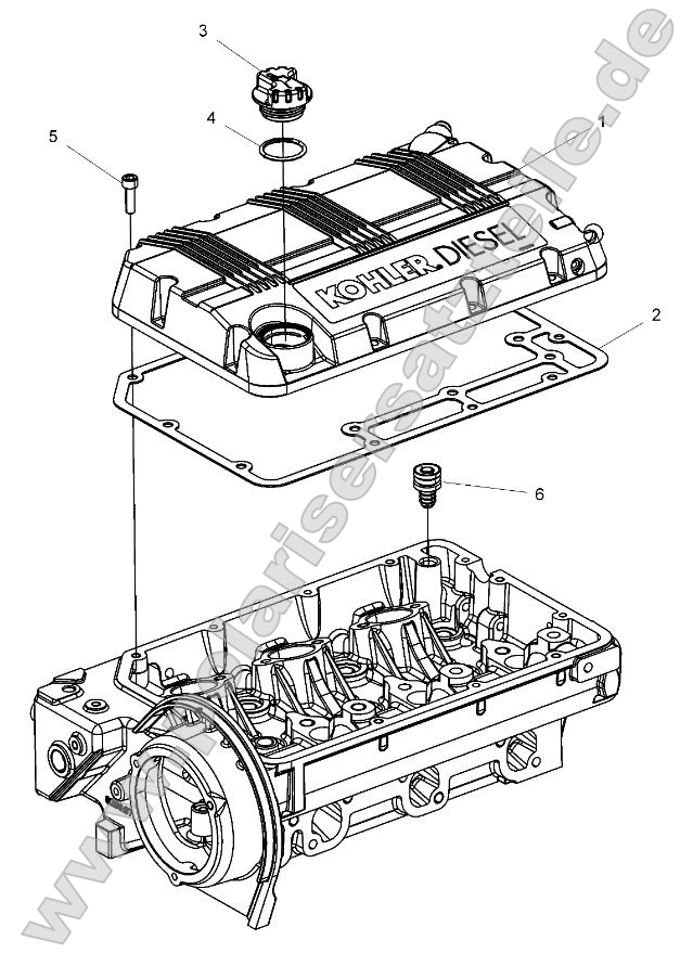 Engine, Rocker Arms Cover and Oil Filler Engine, Rocker Arms Cover and Oil Filler