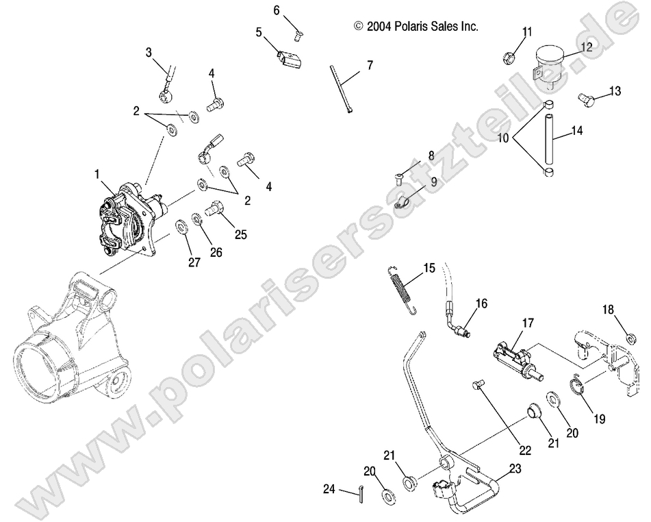 MASTER CYLINDER, REAR and FOOT PEDAL MASTER CYLINDER, REAR and FOOT PEDAL