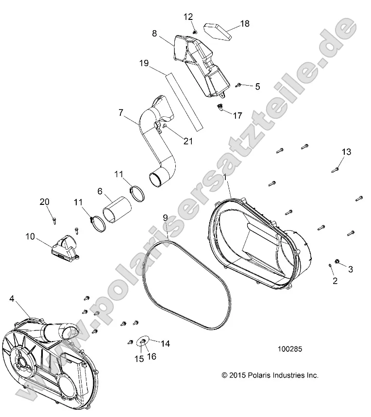 Drive Train, Clutch Cover and Ducting Drive Train, Clutch Cover and Ducting