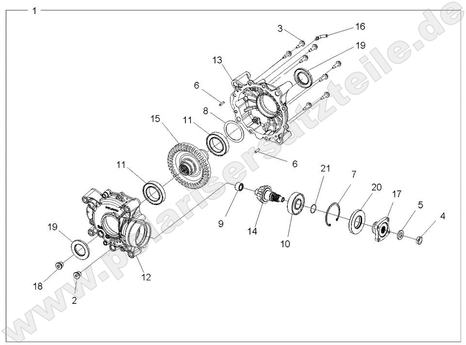 DRIVE TRAIN, REAR GEARCASE INTERNALS DRIVE TRAIN, REAR GEARCASE INTERNALS