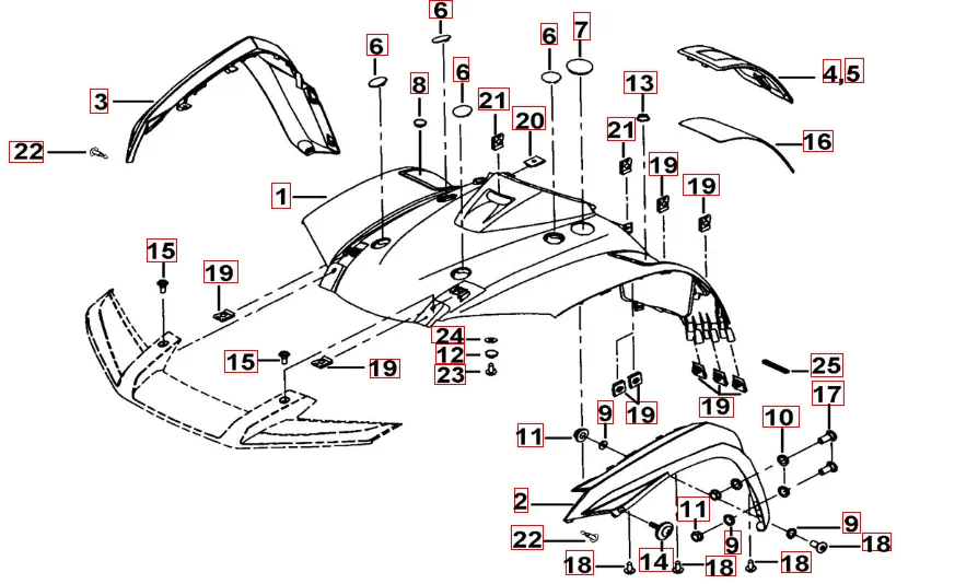 Frontverkleidung quarzgrau-metallic Frontverkleidung quarzgrau-metallic