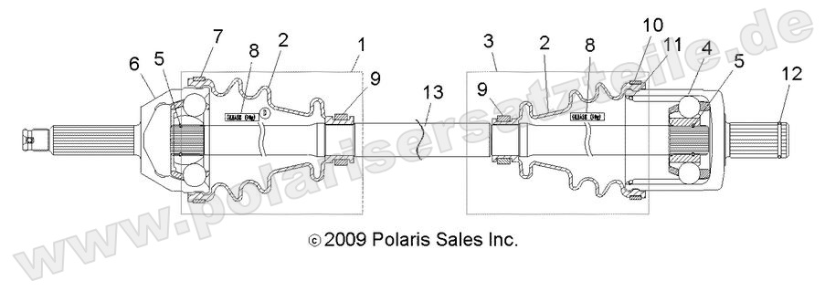 DRIVE TRAIN, FRONT DRIVE SHAFT