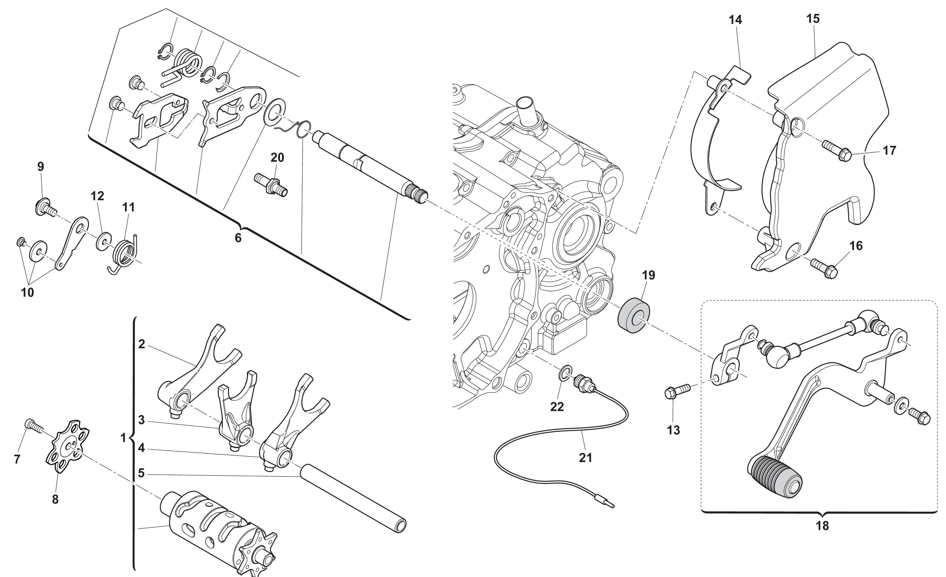 Schaltwelle - Schalthebel Schaltwelle - Schalthebel