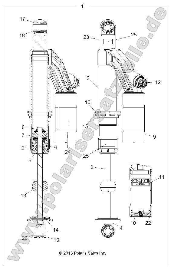 Suspension, Shock, Rear (49ATVSHOCKRR7044100)